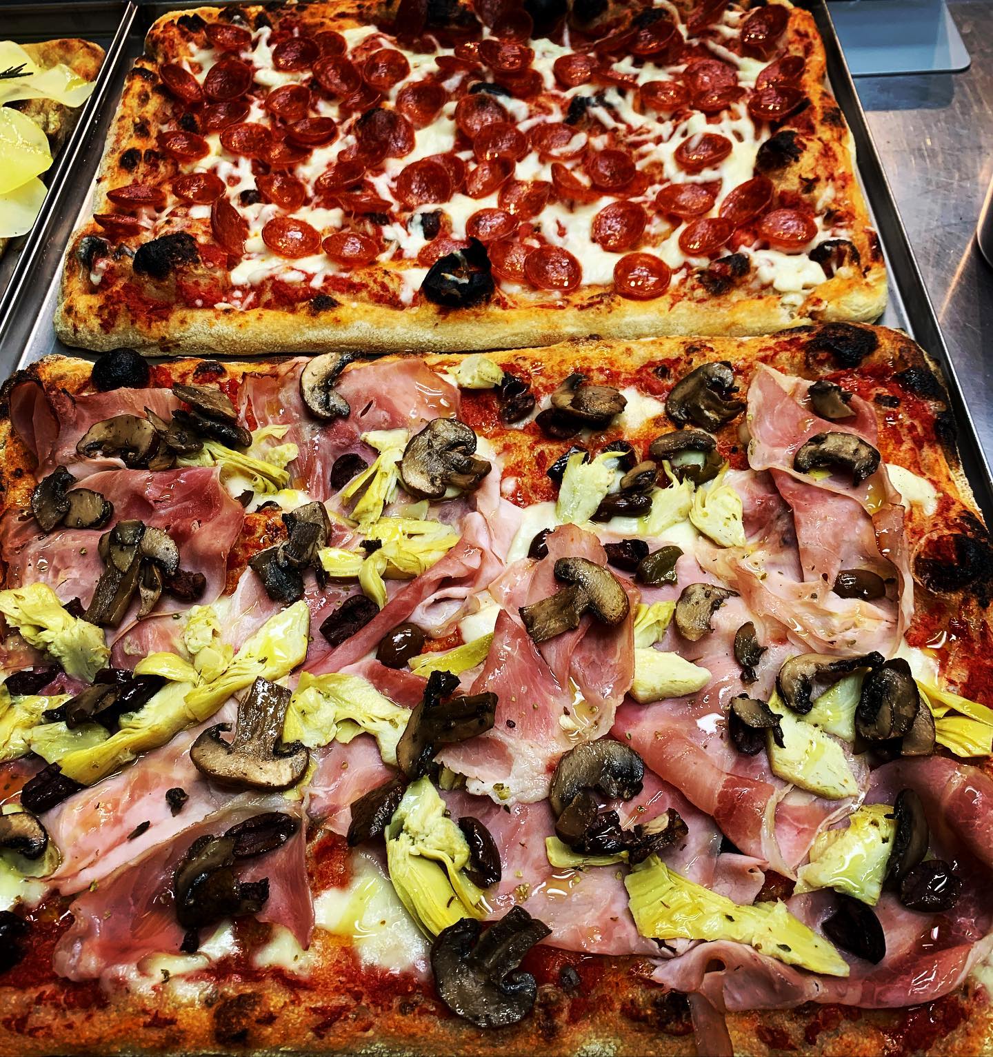 Roman slab pizzas